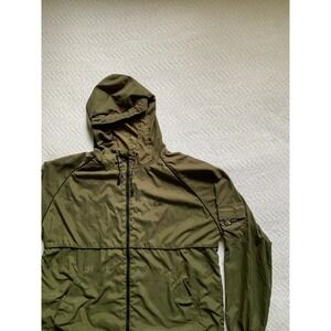 Y2K VTG 90's Quicksilver Windbreaker Hoodie Forest Green‎ Jacket Full Zip Sz L